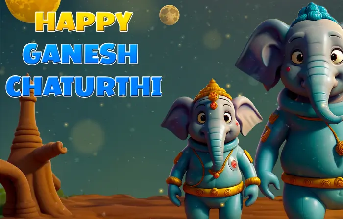 Ganesh Chaturthi 3D Invitation Card